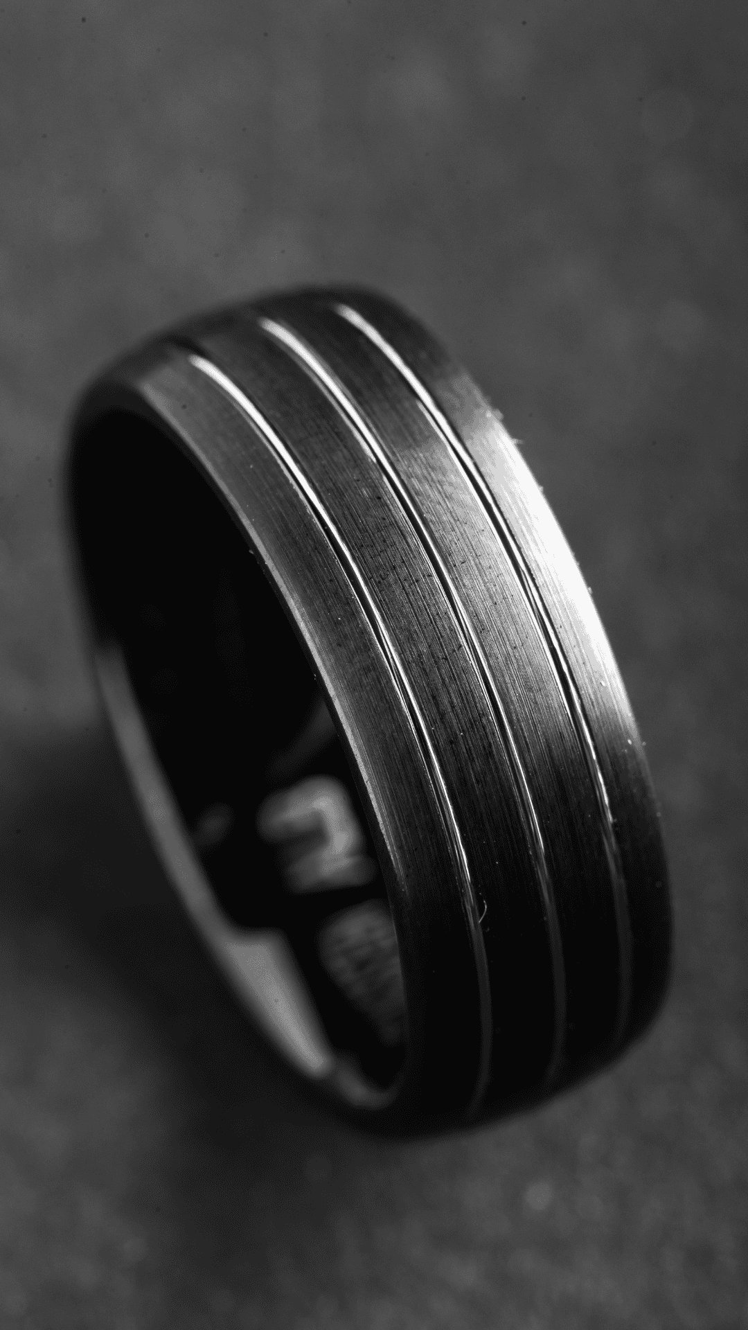 Black Grooves Ring (WRI007)